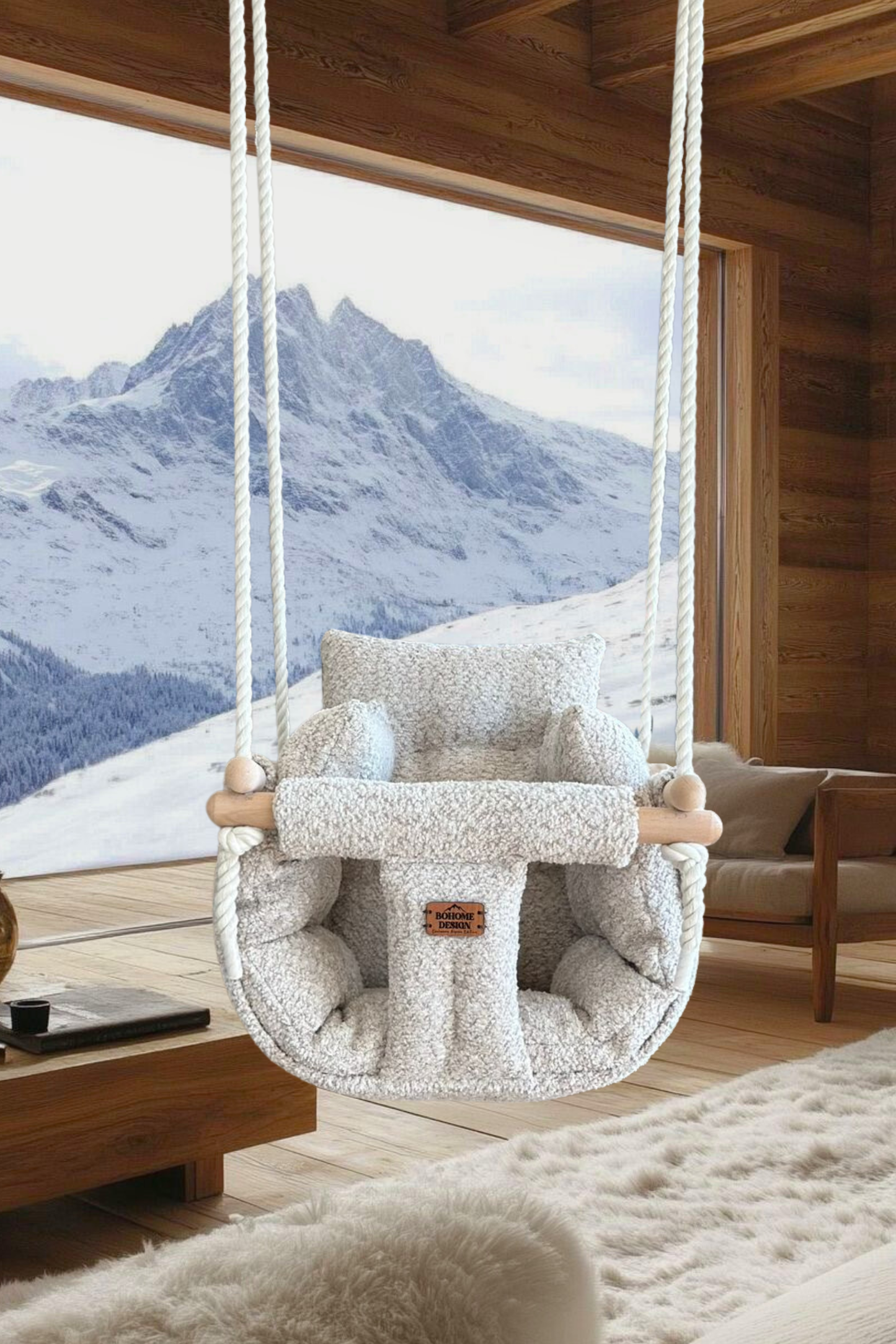 Premium Alpine Champagne Swing β Handcrafted Swing