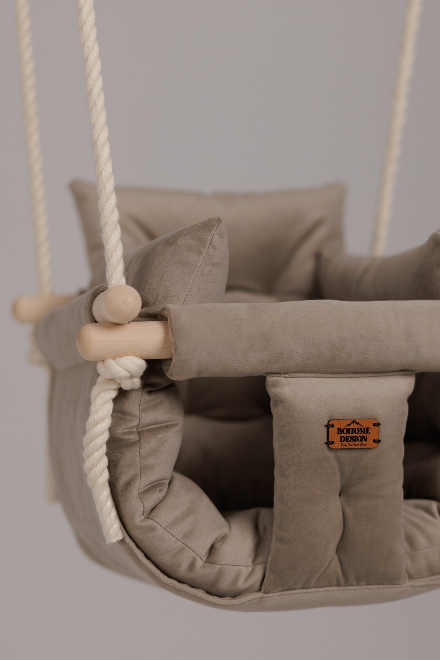 Premium Sand Beige - Handgefertigte Schaukel
