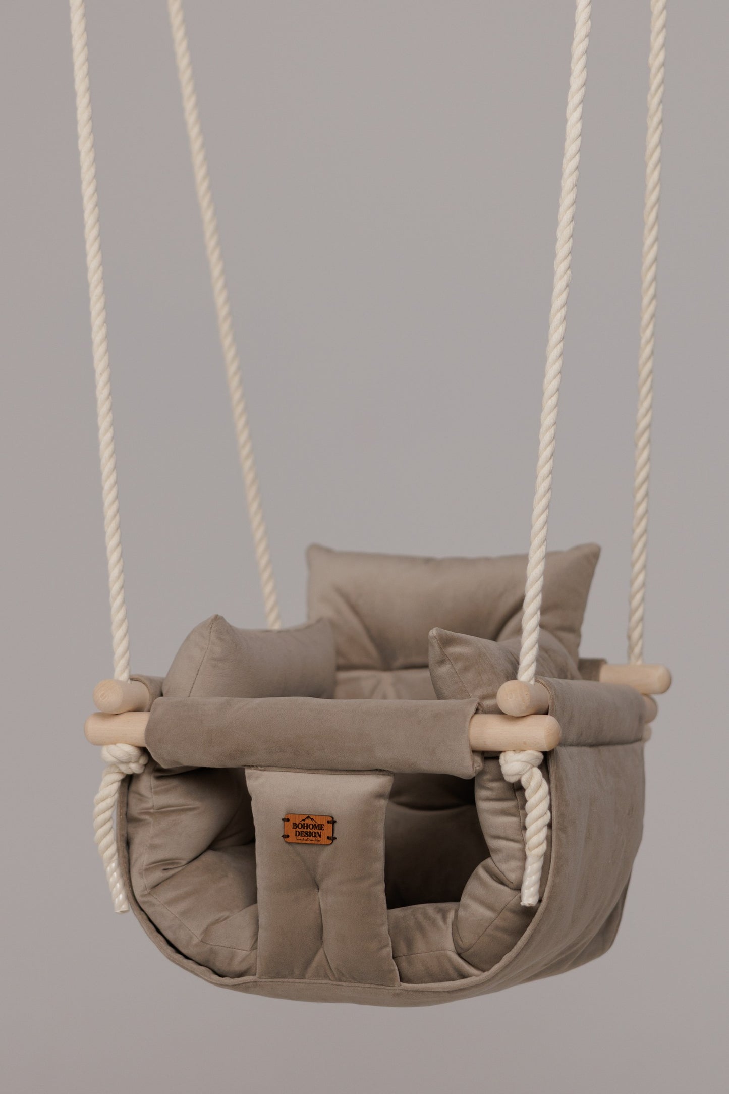 Premium Sand Beige - Handgefertigte Schaukel