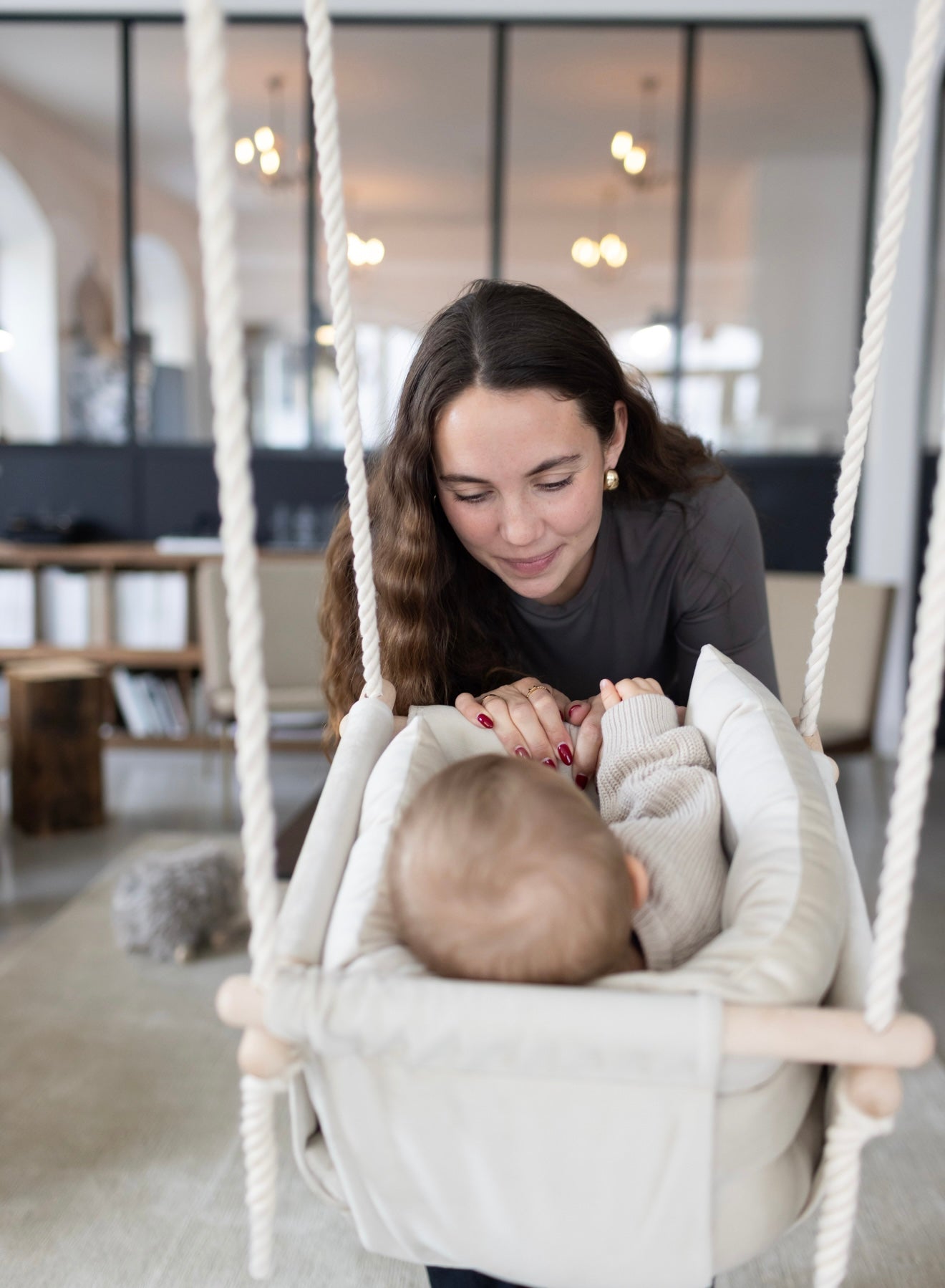 Premium Cappuccino White Schaukel - Handgefertigte Schaukel