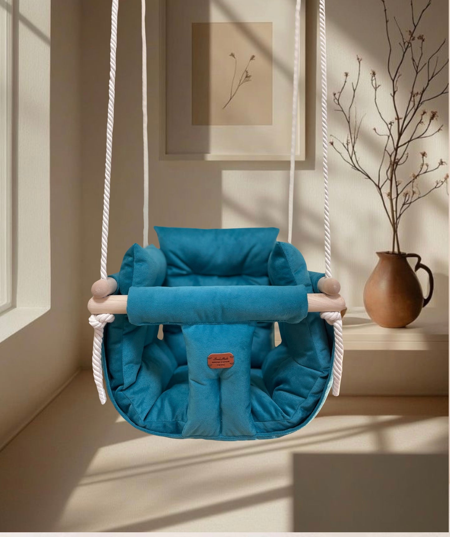 Premium Ocean Blue Swing - Handcrafted Swing