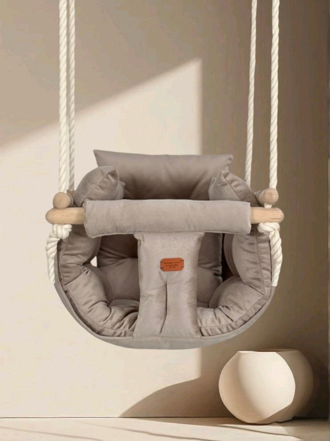Premium Sand Beige - Handgefertigte Schaukel